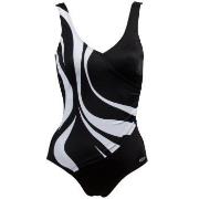 Damella Julia Basic Swimsuit Svart/Vit 54 Dam