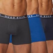 BOSS Kalsonger 3P Cotton Stretch Boxer Brief Long Blå/Grå bomull XX-La...