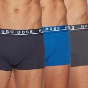 BOSS Kalsonger 6P Cotton Stretch Trunks Grå/Blå bomull Large Herr