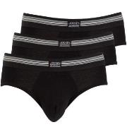 Jockey Kalsonger 3P Cotton Stretch Brief Svart bomull X-Large Herr