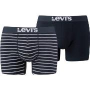 Levis Kalsonger 2P Base Stripe Boxer Vit/Marin bomull XX-Large Herr