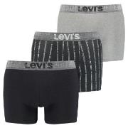 Levis Kalsonger 3P Boxer Giftbox Svart/Grå bomull Medium Herr