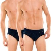 Schiesser Kalsonger 2P Essentials Sport Briefs With Fly Marin bomull M...