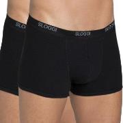 Sloggi Kalsonger 2P For Men Basic Short Svart bomull Medium Herr