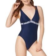 Triumph Summer Waves Padded Swimsuit Mörkblå B 42 Dam