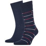 Tommy Hilfiger Strumpor 2P Men Tommy Stripe Socks Marin Strl 43/46 Her...