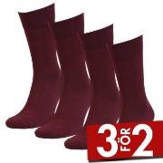 Amanda Christensen Strumpor 4P Bamboo Crew Socks Röd Strl 43/46