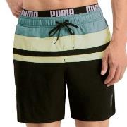 Puma Badbyxor Heritage Stripe Mid Swim Shorts Svart/Grön polyester Sma...