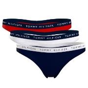 Tommy Hilfiger Trosor 3P Recycled Essentials Thong Röd/Blå X-Small Dam