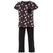 Trofe Bold Dots Pyjamas Svart mönstrad Medium Dam