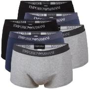 Armani Pure Cotton Trunks Kalsonger 6P Grå/Blå bomull Small Herr