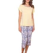 Lady Avenue Short-sleeve With Pirate Pyjama Gul Bambu X-Large Dam