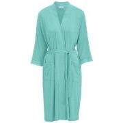 Damella Viscose Plain Lace Robe Aqua viskos Small Dam