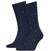 Tommy Hilfiger Strumpor 2P Men Dot Socks Blå/Brun Strl 43/46 Herr