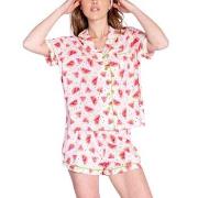 PJ Salvage Pyjamas Playful Prints Rosa Mönstrad Medium Dam