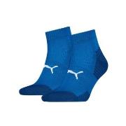 Puma Strumpor 2P Sport Cushioned Quarter Socks Blå Strl 39/42