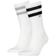 Calvin Klein Strumpor 2P Stripe Socks Vit Strl 39/42 Herr