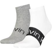 Calvin Klein Strumpor 2P Logo Ribbon Sneaker Socks Vit Strl 43/46 Herr