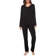 Lady Avenue Bamboo Pyjamas With Lace Long Sleeve Svart Bambu Large Dam