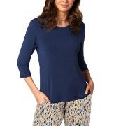 Lady Avenue Bamboo Pyjamas Three Quarter Sleeve Marin mönstrad Bambu S...