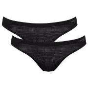 Sloggi Trosor 2P ZERO Motion Mini Brief Svart polyester X-Small Dam