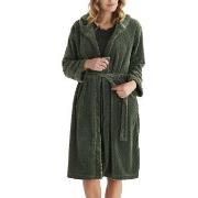 Damella Jaquard Fleece Hoodie Robe Oliv polyester XX-Large Dam