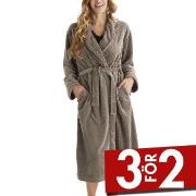 Damella Jaquard Fleece Robe Brun polyester Medium Dam