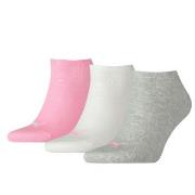 Puma Strumpor 3P Sneaker Socks Rosa/Grå Strl 35/38