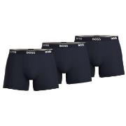 BOSS Kalsonger 3P Cotton Stretch Boxer Brief Long Mörkblå bomull Small...