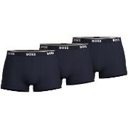 BOSS Kalsonger 3P Cotton Stretch Trunks Mörkblå bomull Small Herr