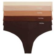 Calvin Klein Trosor 5P Invisible Thongs Flerfärgad X-Large Dam