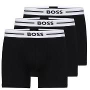 BOSS Kalsonger 3P Solid Cotton Bold Boxer Svart bomull Small Herr