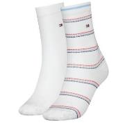 Tommy Hilfiger Strumpor 2P Coastal Stripe Tencel Socks Vit m Ränder St...