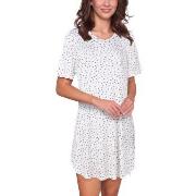 Lady Avenue Bamboo Short Sleeve Dotted Nightdress Lavendel Bambu X-Lar...