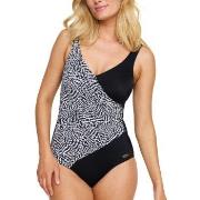 Damella Julia Patterned Swimsuit Svart 42 Dam