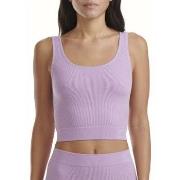 Adidas Sport 3D Rib Cropped Top Ljuslila Small Dam