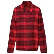 Calvin Klein Long Sleeve Button Down Flannel Svart/Röd bomull Large Da...