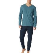 Schiesser Casual Essentials Long Sleeve Pyjamas Marin/Blå bomull 54 He...