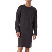 Schiesser Comfort Nightwear Men Nightdress Antracit bomull 50 Herr