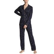 Calida Winter Dreams Pyjama Set Marin Randig bomull Small Dam