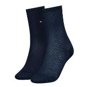 Tommy Hilfiger Strumpor 2P Women Diamond Structure Socks Marin Strl 39...