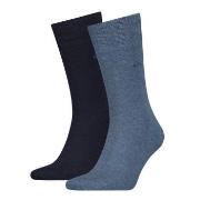 Calvin Klein Strumpor 2P Carter Casual Flat Knit Sock Marin/Blå Strl 3...