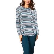 Lady Avenue Bamboo Long-Sleeve Pyjama Flerfärgad Small Dam