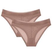 Triumph Trosor 2P Tempting Sheer Highleg Tai Beige polyester Large Dam