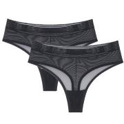 Triumph Trosor 2P Tempting Sheer Highwaist String Svart polyester Larg...