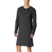 Schiesser Fine Interlock Men Longsleeve Nightdress Mörkblå bomull 52 H...