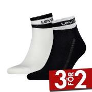 Levis Strumpor 2P Mid Cut Stripe Socks Svart/Vit Strl 43/46