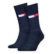 Tommy Men Uni TJ Flag Socks Strumpor 2P Marin Strl 39/42