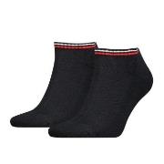 Tommy Men Uni TJ Iconic Sneaker Sock Strumpor 2P Svart bomull Strl 35/...