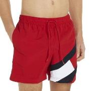 Tommy Hilfiger Badbyxor Solid Flag Swim Shorts Röd nylon XX-Large Herr